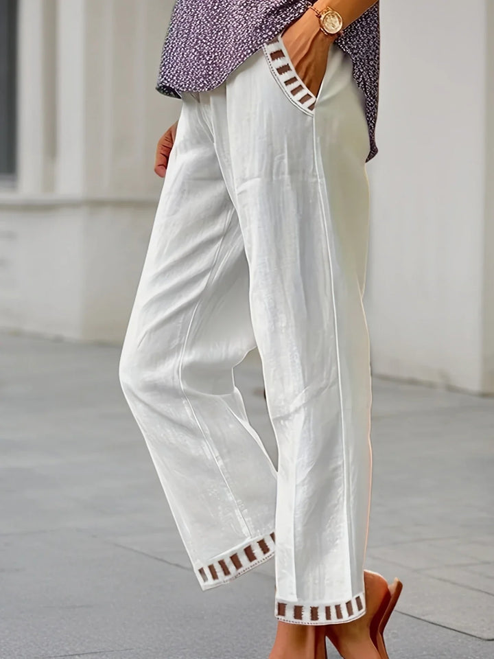 Tracey - Contrastul Trim Pantaloni Tăiați