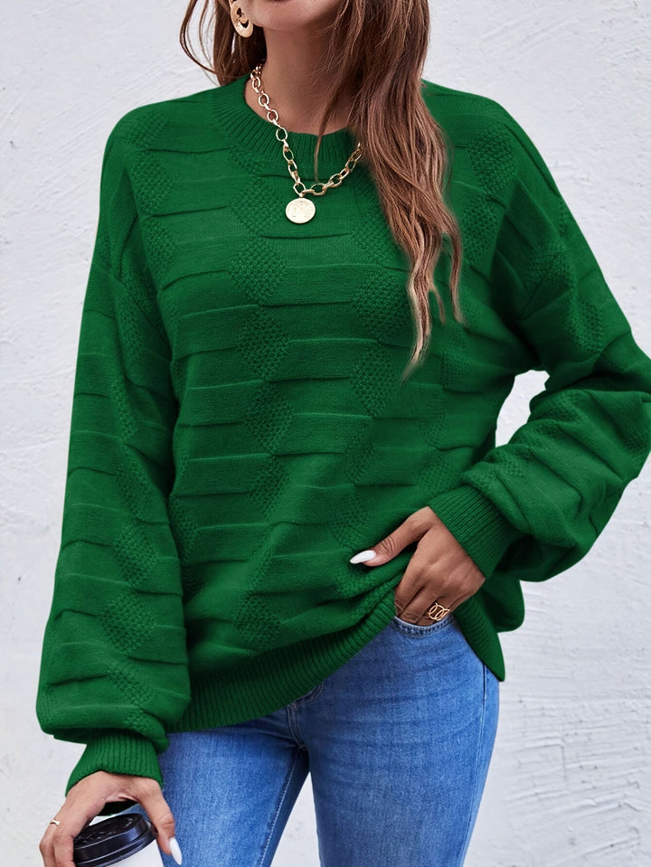Annastina - Pulover Casual Cu Mâneci Lungi Și Guler Rotund
