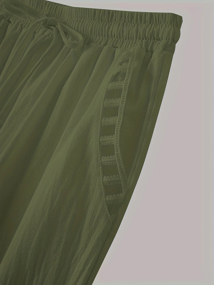 Tracey - Contrastul Trim Pantaloni Tăiați