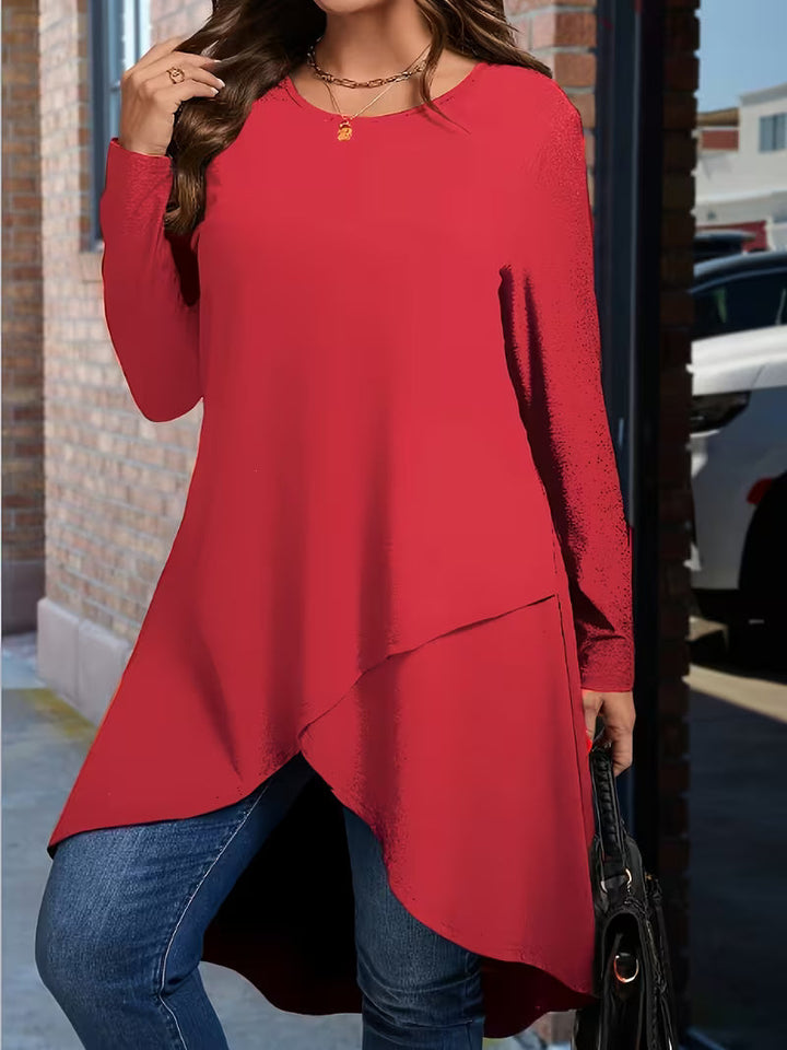 Neasa - Tricou Elegant Cu Mâneci Lungi