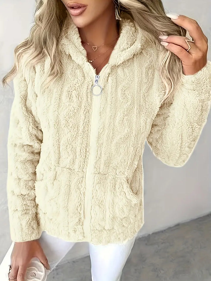 Ganka - Hanorac Cu Glugă și Fermoar Mâneci Lungi