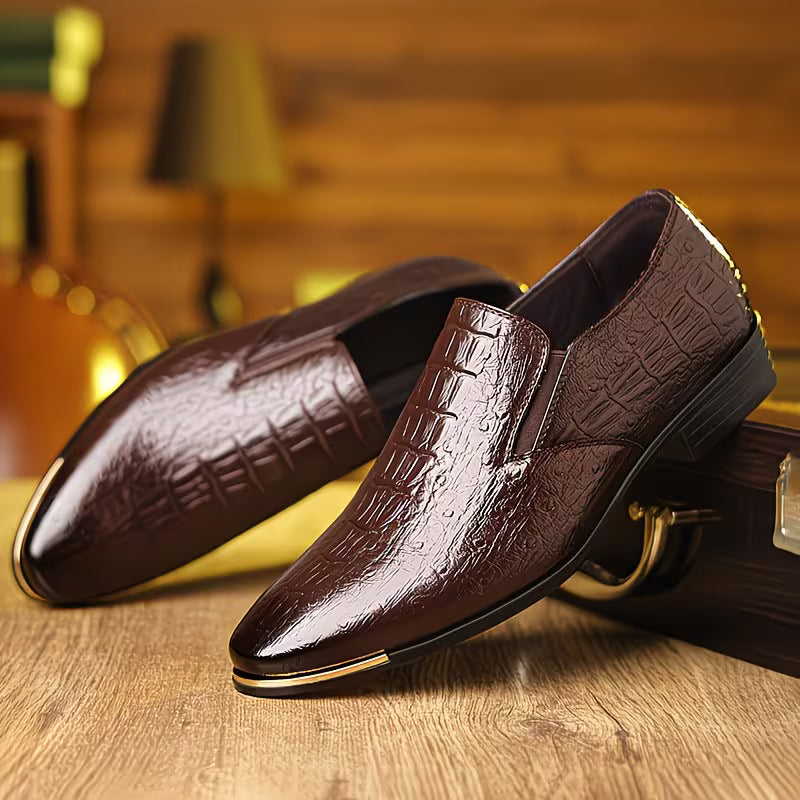 Natanor - Pantofi Casual cu Model Crocodil