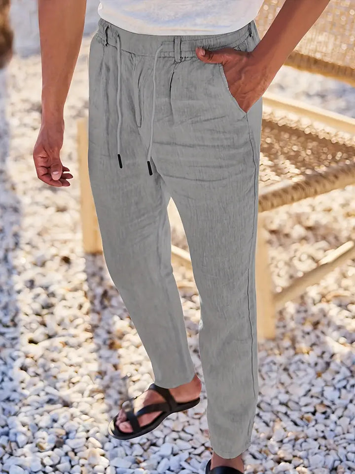 Nichols - Pantaloni Largi Din In Cu șnur