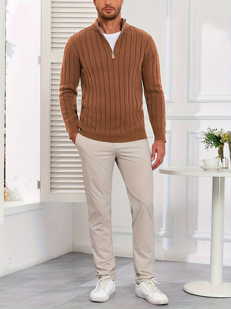 Yedidya - Pulover Casual cu Mâneci Lungi Din Tricot