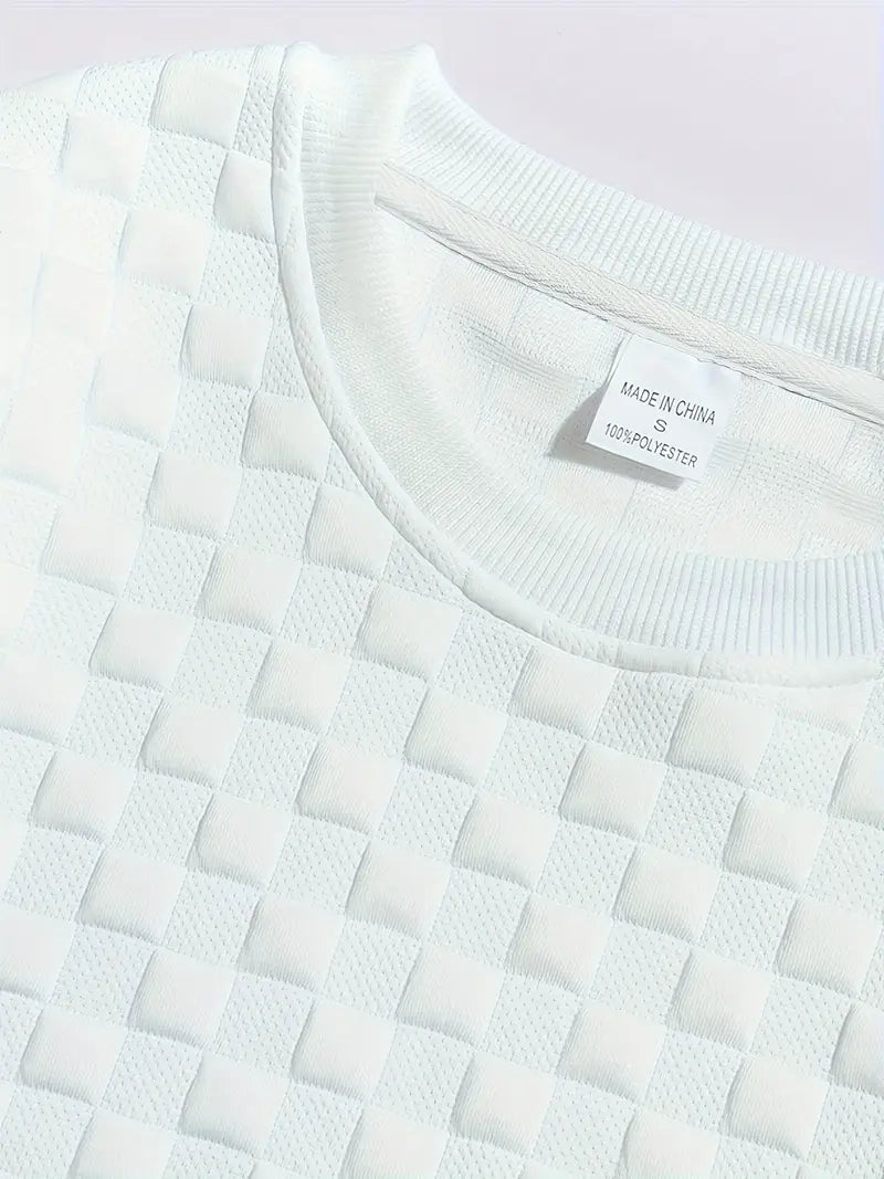 Stafford - Hanorac Casual Cu Textură în Carouri
