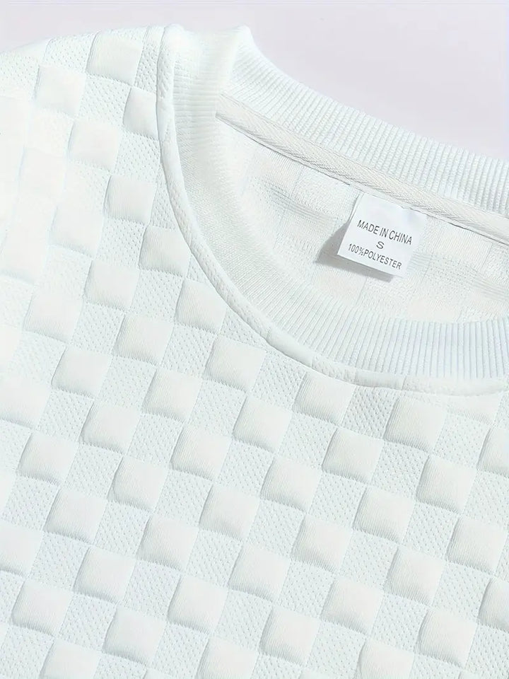 Stafford - Hanorac Casual Cu Textură în Carouri