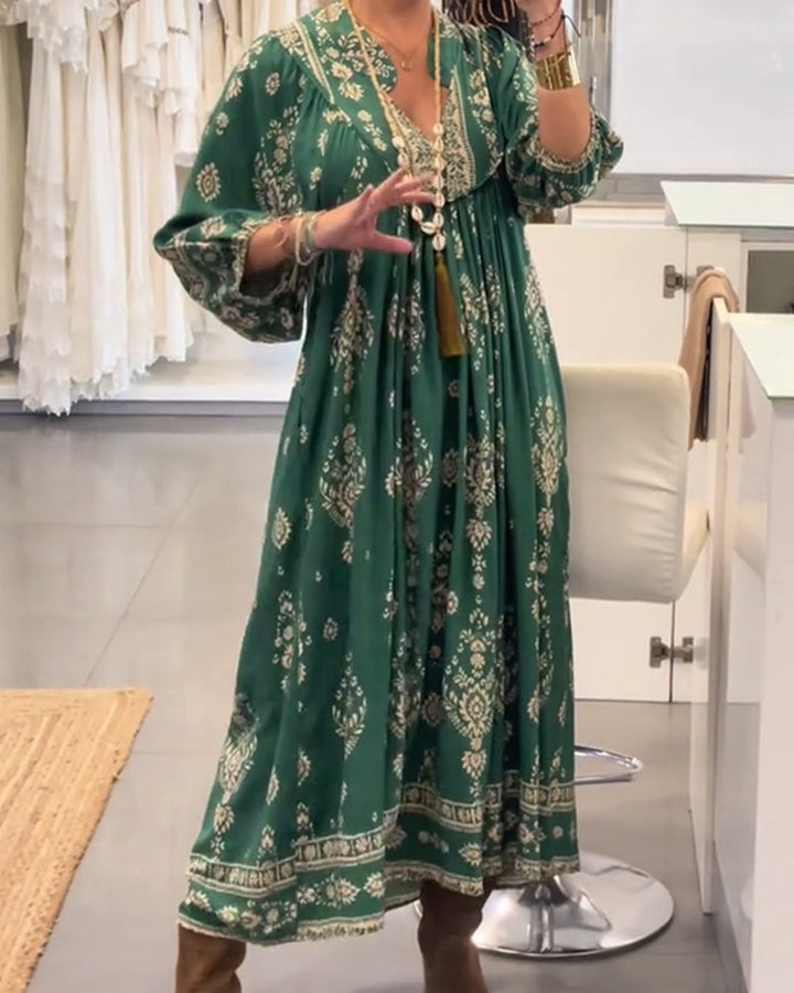 Zonia – Rochie casual cu imprimeu și buzunare
