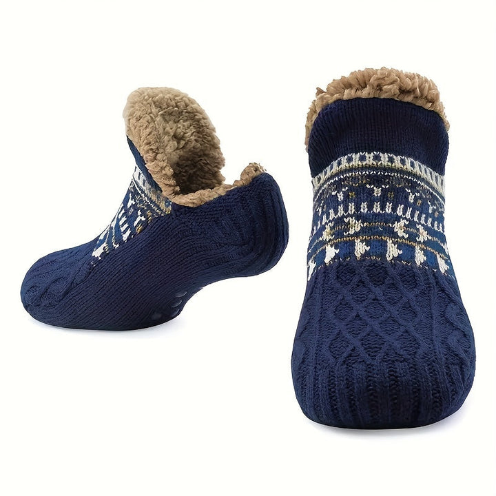 Nuvello - Șosete Confortabile Din Tricot Moale Cu Dungi