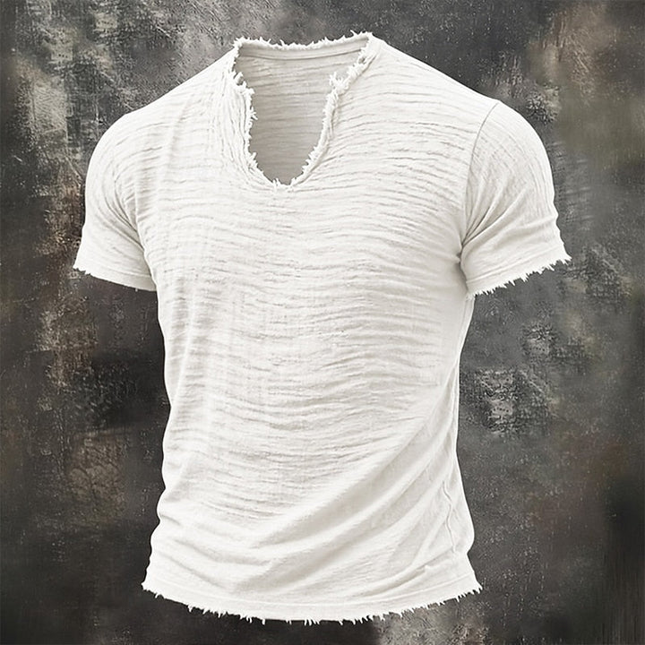 Pavel - Tricou Vintage Cu Decolteu În V