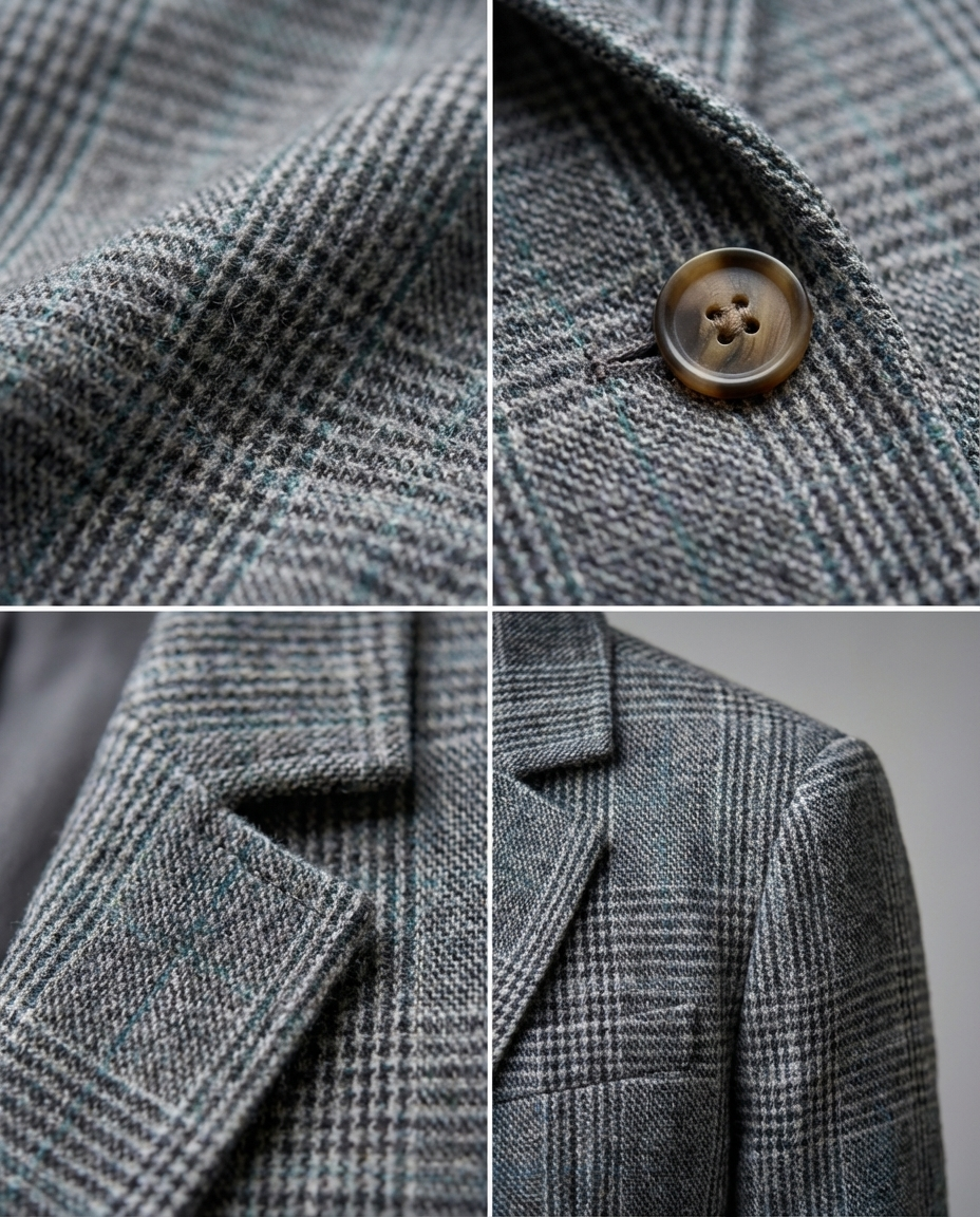 Basia - Blazer Elegant De Iarnă în Carouri