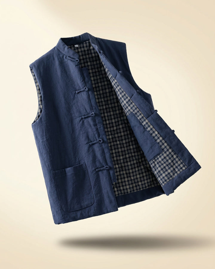 Fredrick - Vestă Cu Buzunare în Față, în Stil Vintage