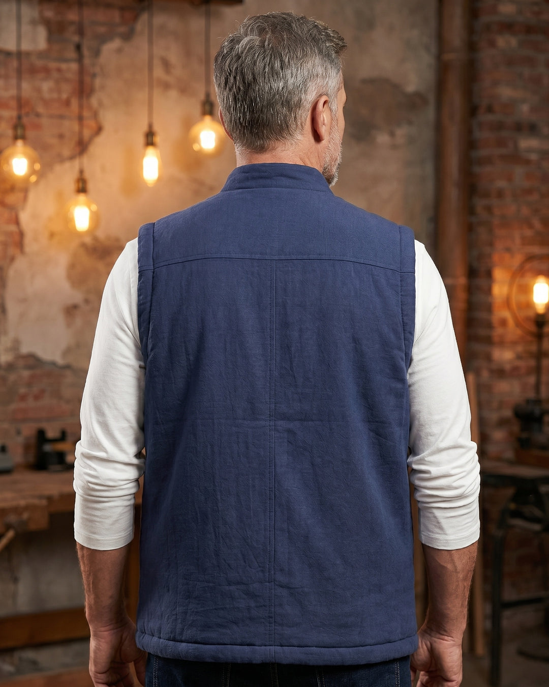Fredrick - Vestă Cu Buzunare în Față, în Stil Vintage
