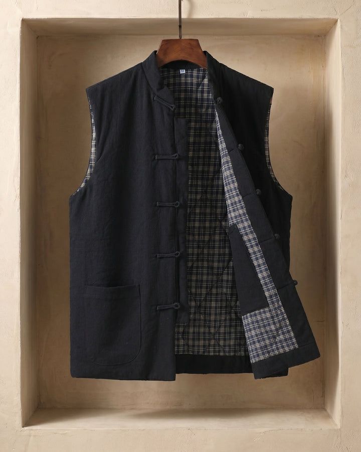 Fredrick - Vestă Cu Buzunare în Față, în Stil Vintage