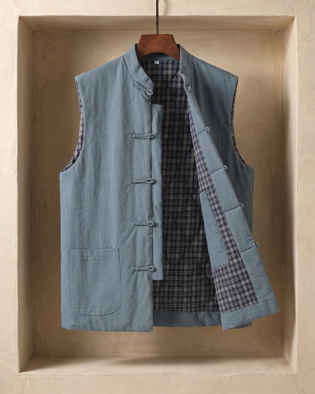 Fredrick - Vestă Cu Buzunare în Față, în Stil Vintage