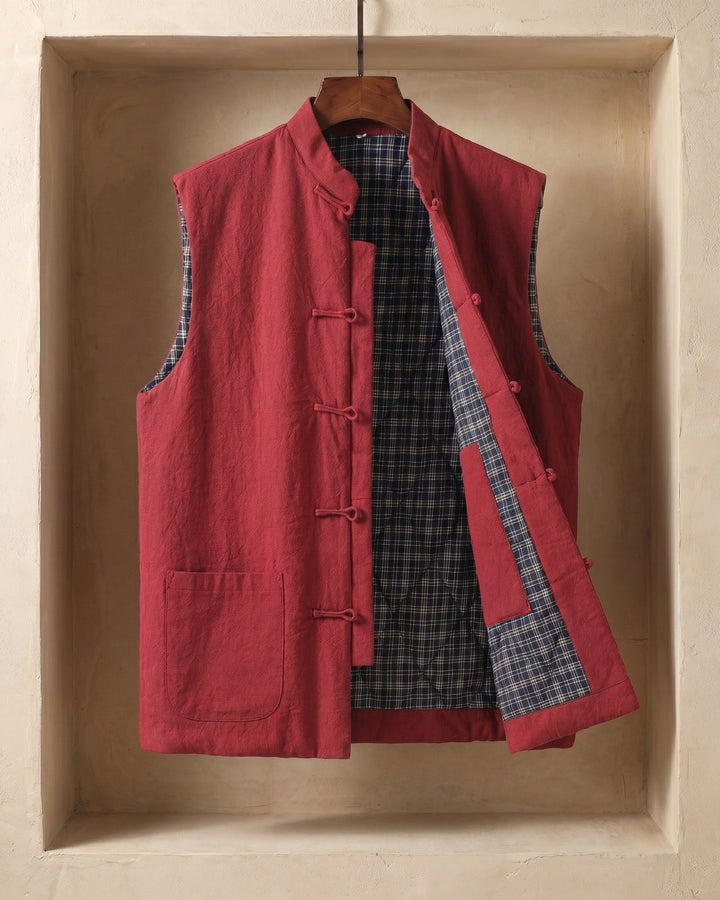 Fredrick - Vestă Cu Buzunare în Față, în Stil Vintage