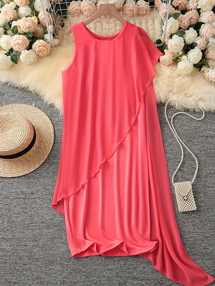 Maren - Rochie Midi Elegantă Fără Mâneci