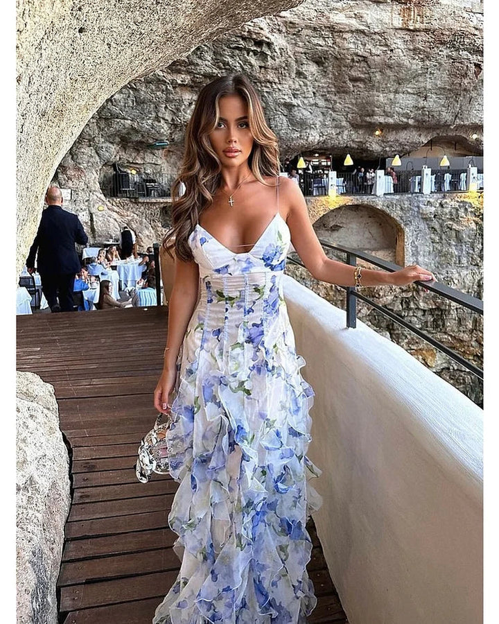 Mikayla - Rochie Elegantă Cu Volane