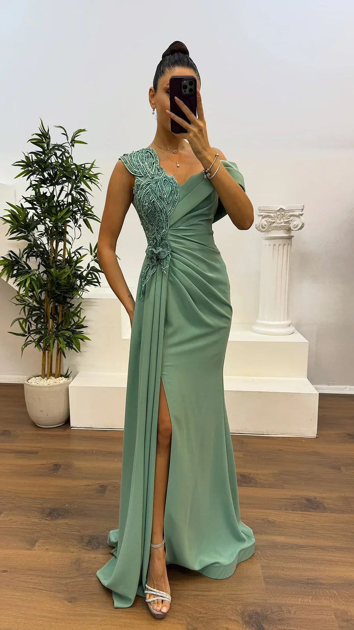 Kamarya - Rochie De Seară Plisată, Respirabilă