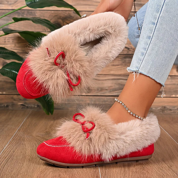 Kesmina - Pantofi Confortabili Din Blană Artificială Antiderapanti