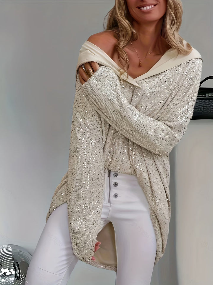 Jessia – Bluză Cu Mâneci Lungi Și Glugă