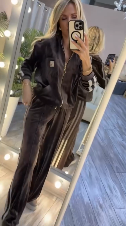 Laoise - Tricou Din Catifea Cu Borduri în Dungi