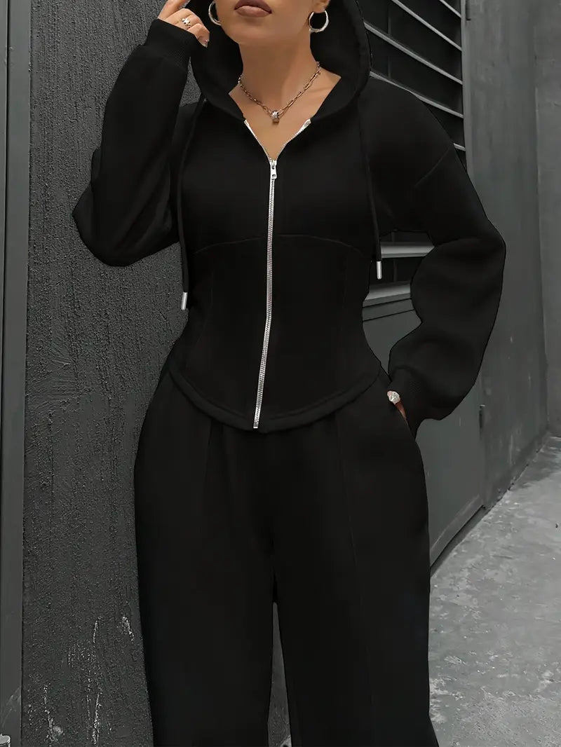 Nanci - Set Casual Cu Două Piese Cu Mâneci Lungi