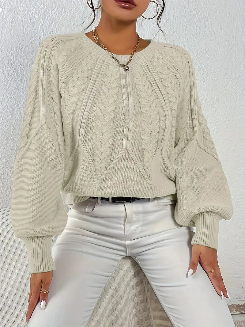 Özden - Pulover Elegant Cu Mâneci Lungi