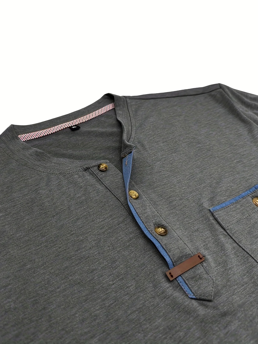 Saxon - Tricou Elegant Cu Guler Rotund și Buzunar