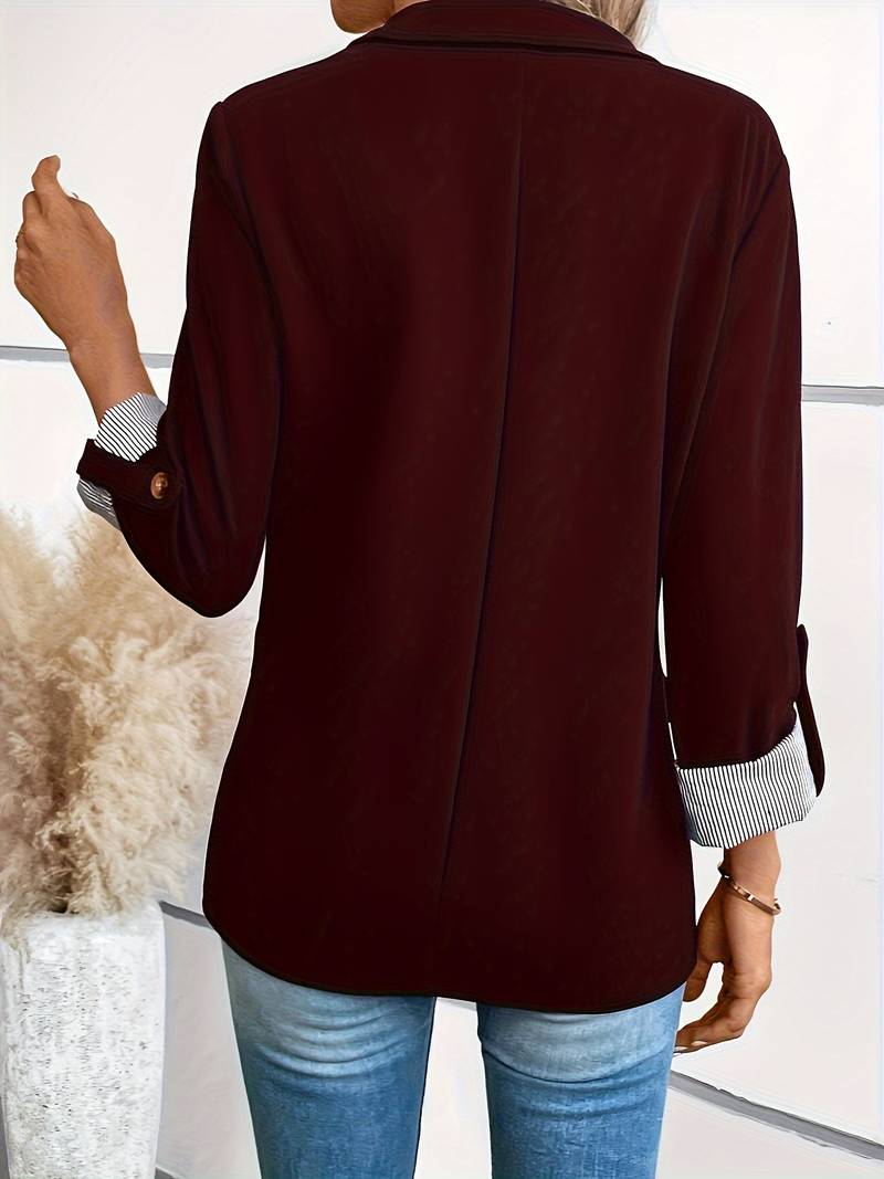 Galiah - Blazer Elegant cu Două rânduri De Nasturi și Guler cu Rever