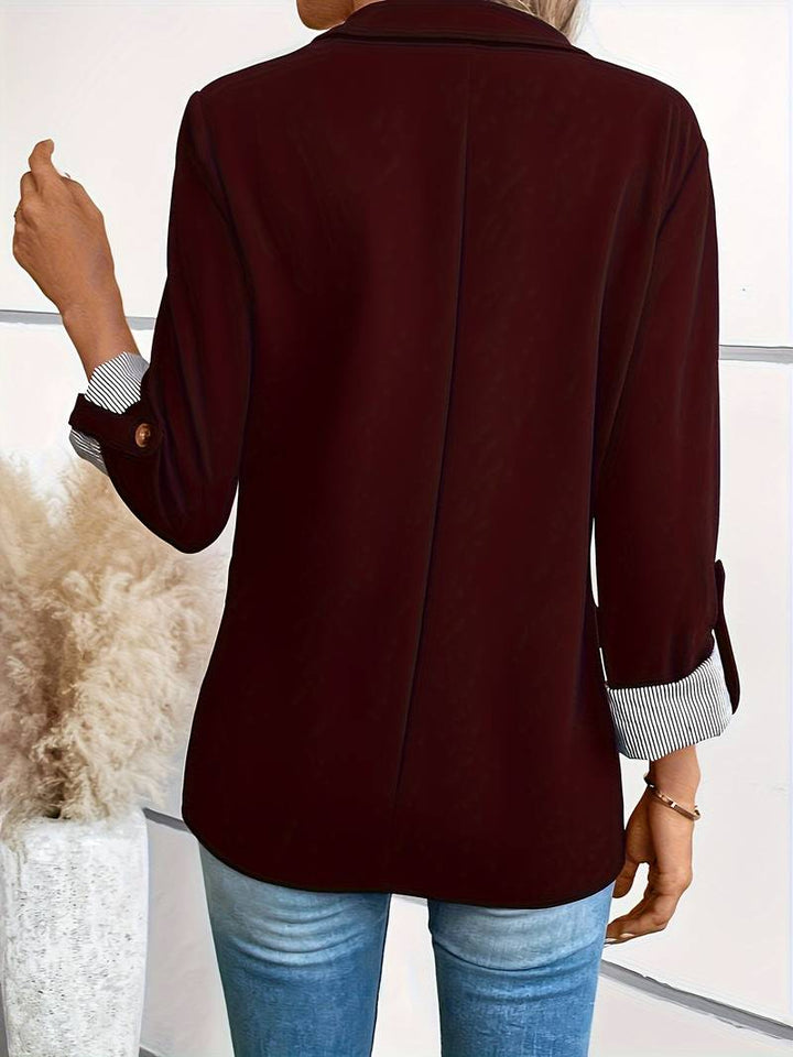 Galiah - Blazer Elegant cu Două rânduri De Nasturi și Guler cu Rever