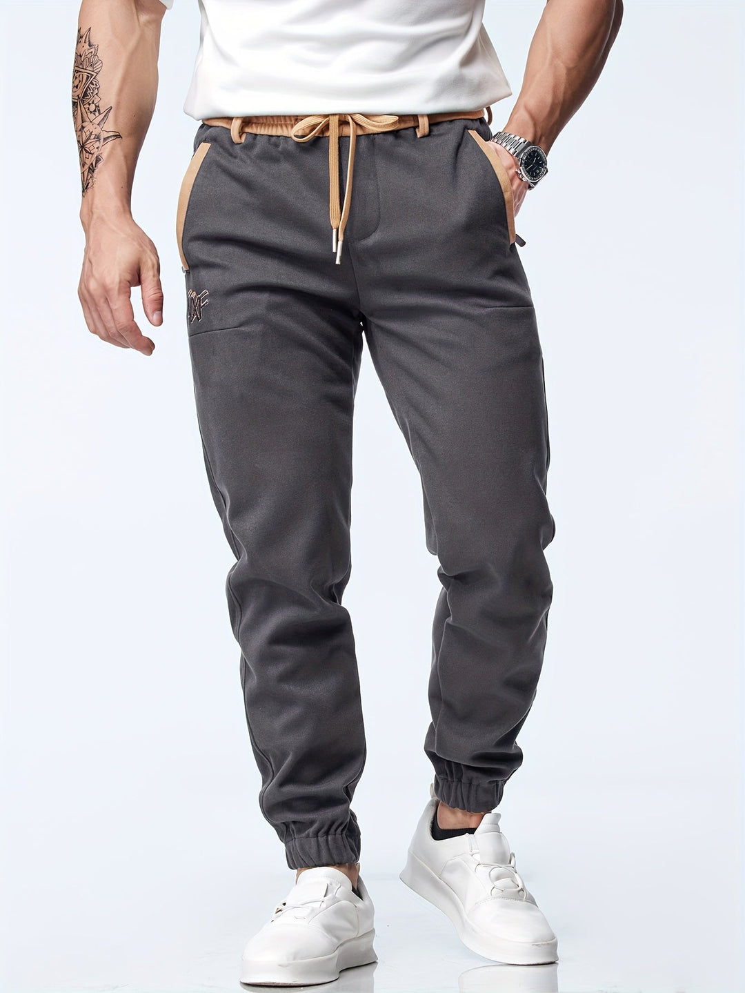 Timothy - Pantaloni Casual Până La Gleznă Cu Talie Elastică