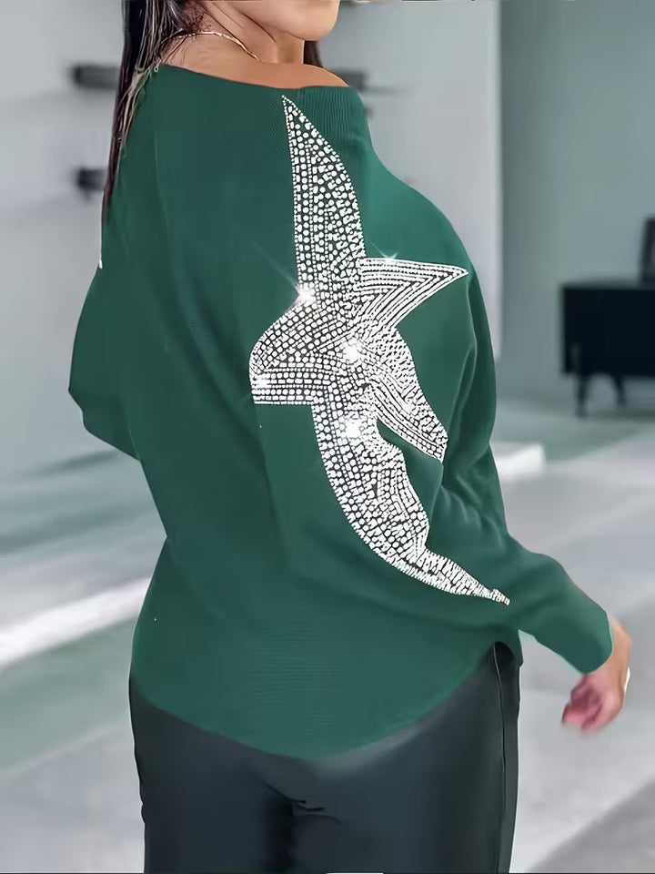 Bernardino - Pulover Elegant cu Mâneci Lungi și Imprimeu cu Stele