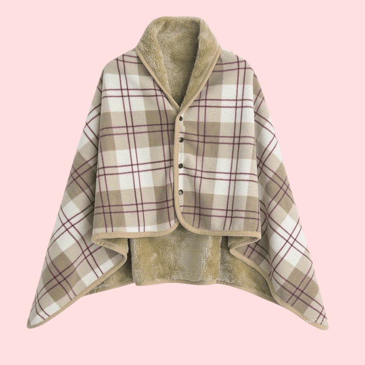 Erlissa - Winter Plaid Wearable Blanket Shawl