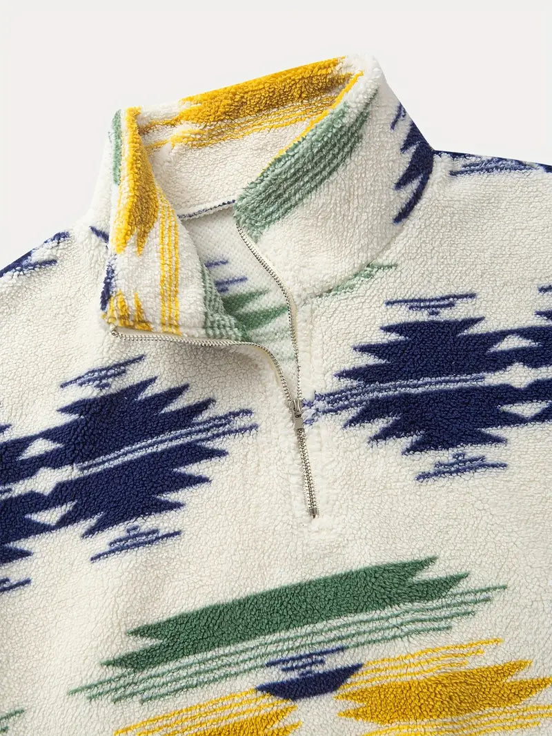 Clinton - Sweatshirt Med Halv Lynlås Og Opretstående Krave