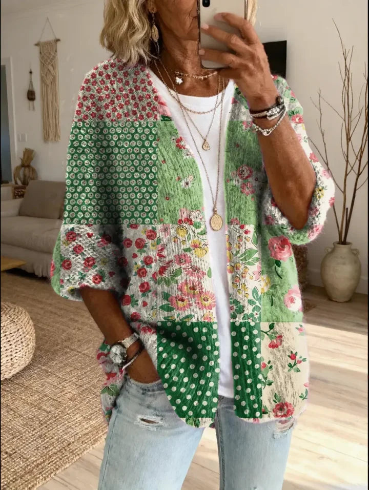 Stevena - Pulover Cu Model Floral Elegant