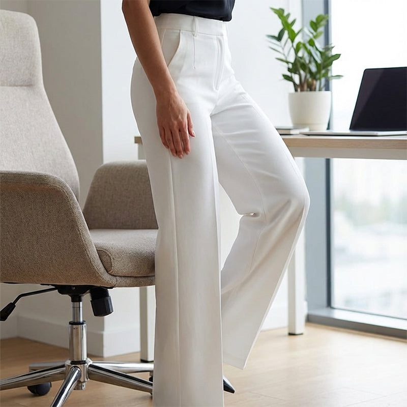 Hodit - Pantaloni Eleganți Elastici cu Talie înaltă