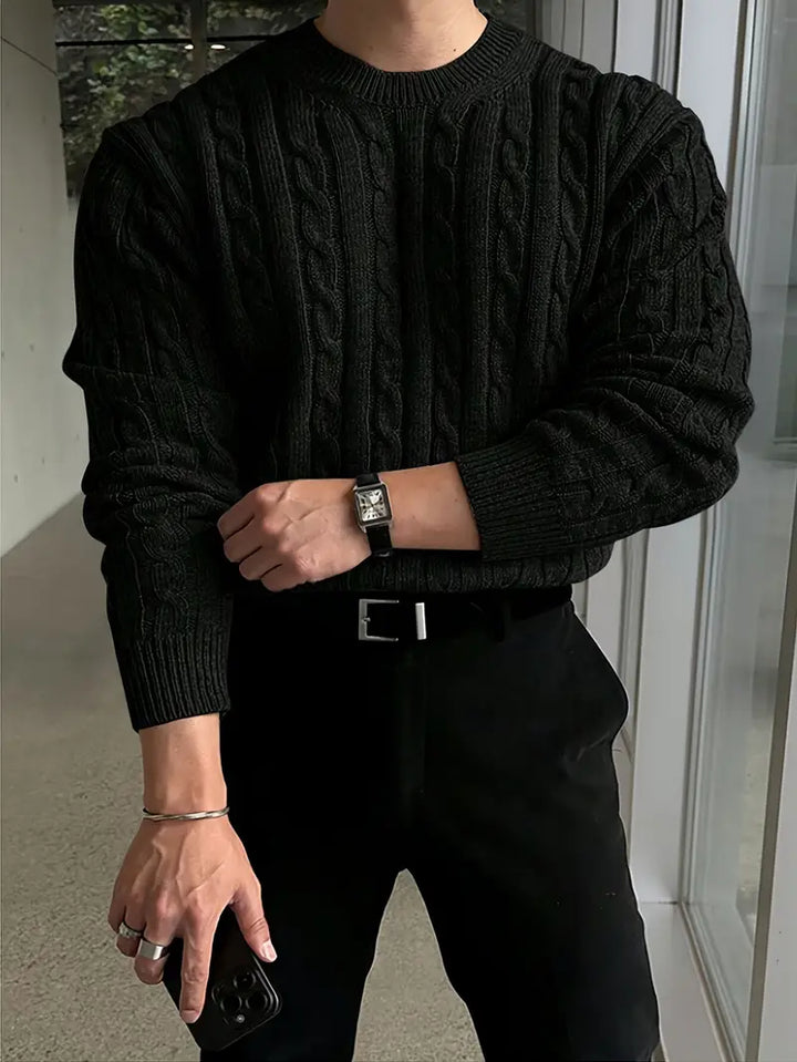 Mergim - Pulover Casual Tricotat Cu Mâneci Lungi