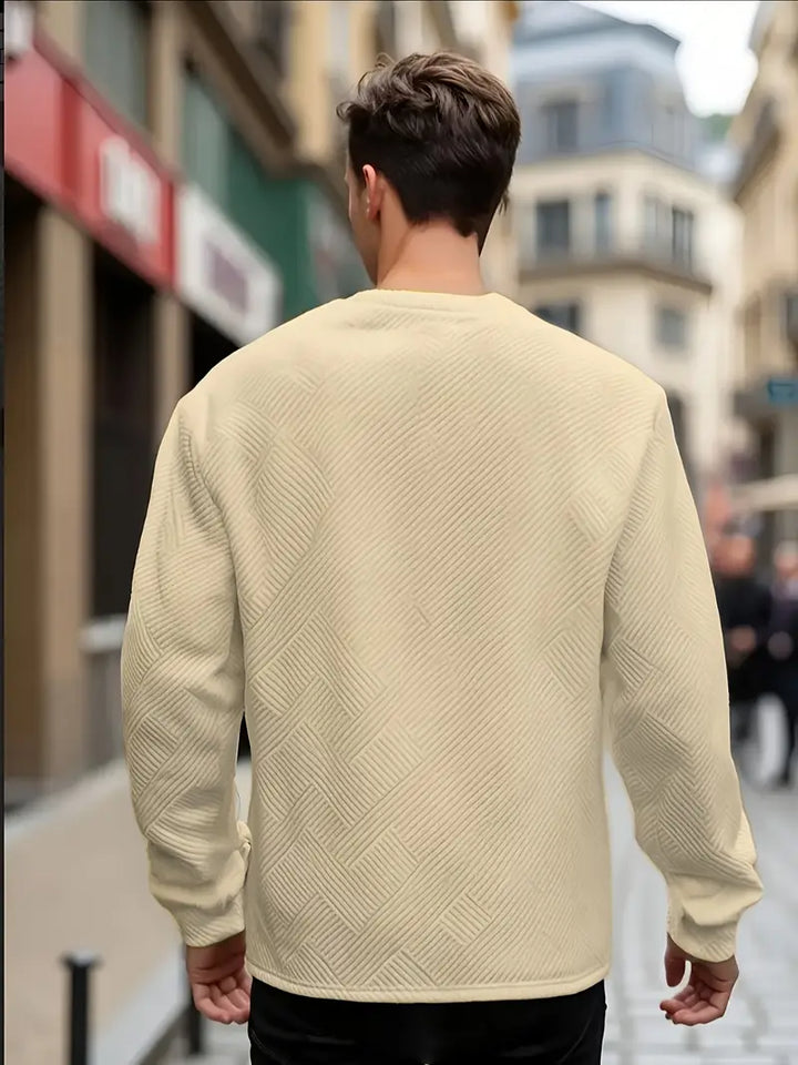 Malinga - Hanorac Casual Cu Model Geometric și Mâneci Lungi