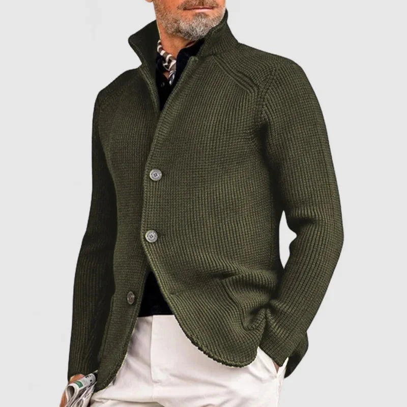 Maester - Cardigan Elegant Cu Mâneci Lungi și Nasturi