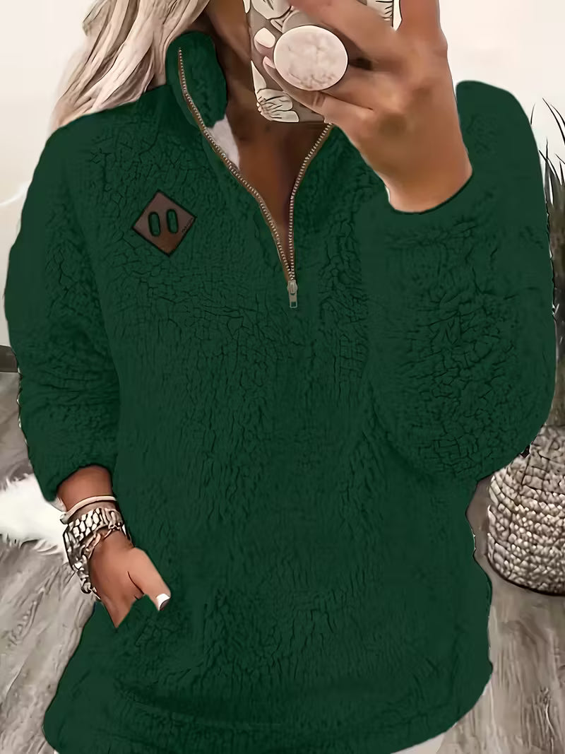 Humera - Jachetă Elegantă Cu Mâneci Lungi și Fermoar