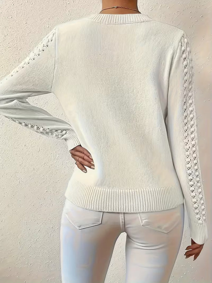 Shannen - Pulover Tricotat Cu Mâneci Lungi