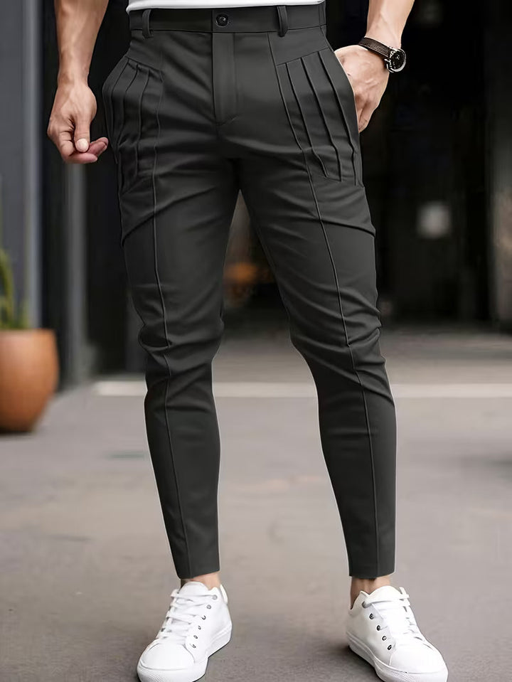 Altmann - Pantaloni cu Buzunare Plisate Croi Slim Fit
