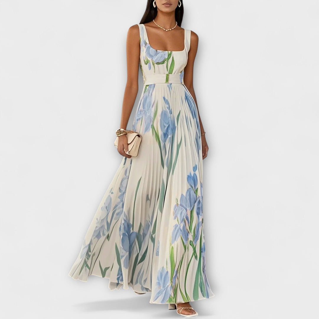 Tressa - Rochie Elegantă Fără Mâneci, Cu Imprimeu Floral