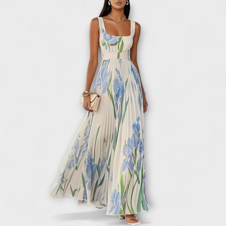 Tressa - Rochie Elegantă Fără Mâneci, Cu Imprimeu Floral