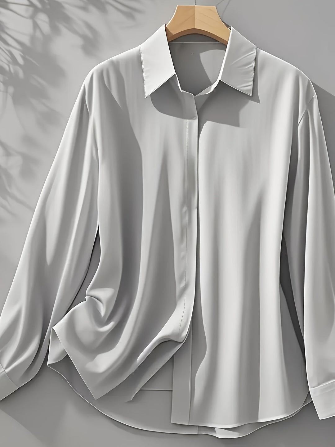 Elenochka - Cămașă Elegantă Cu Mâneci Lungi și Nasturi