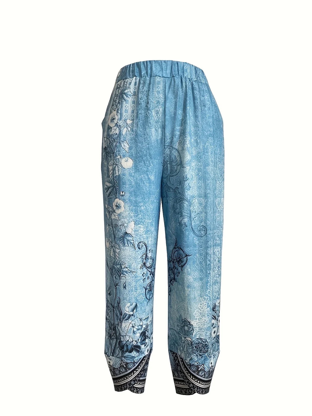 Kayden - Pantaloni Capri Vintage Cu Flori