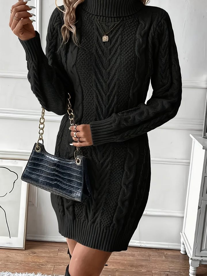 Milanda - Rochie Pulover Cu Modele Tricotat