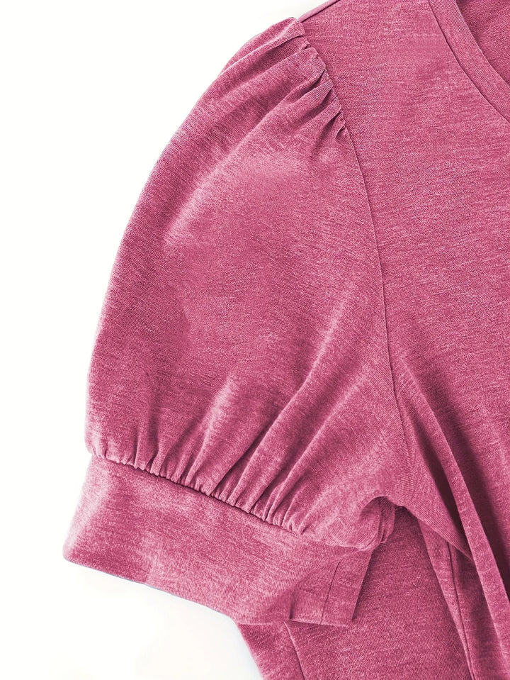 Kizzy - Tricou Cu Mâneci Scurte Si Petale Respirabile