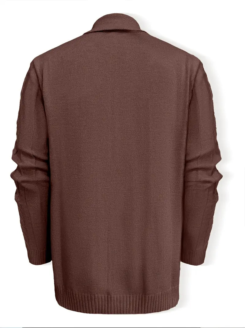 Hatem - Cardigan Casuală Cu Mâneci Lungi Din Tricot