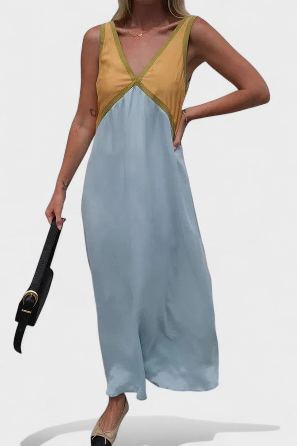 Vida - Rochie Lungă Elegantă Fără Mâneci